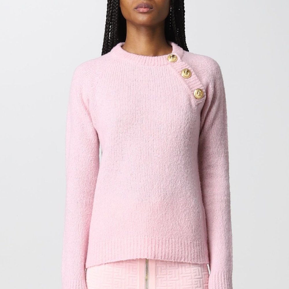 Balmain Diagonal Button-Up Jumper - image 1